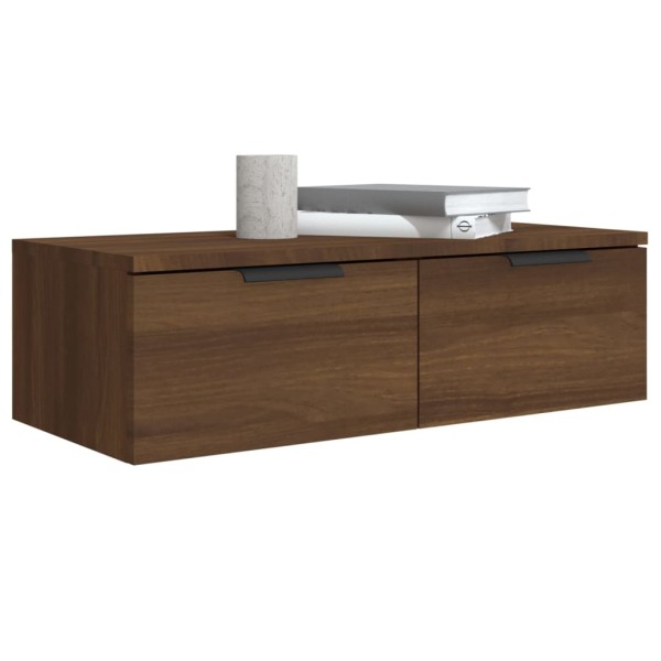 Armario de pared madera contrachapada marrón roble 68x30x20 cm Armario de pared madera contrachapada marrón roble 68x30x20 cm