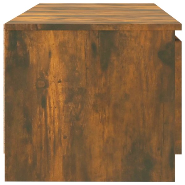 Mueble de TV con luces LED roble ahumado 140x40x35,5 cm Mueble de TV con luces LED roble ahumado 140x40x35,5 cm