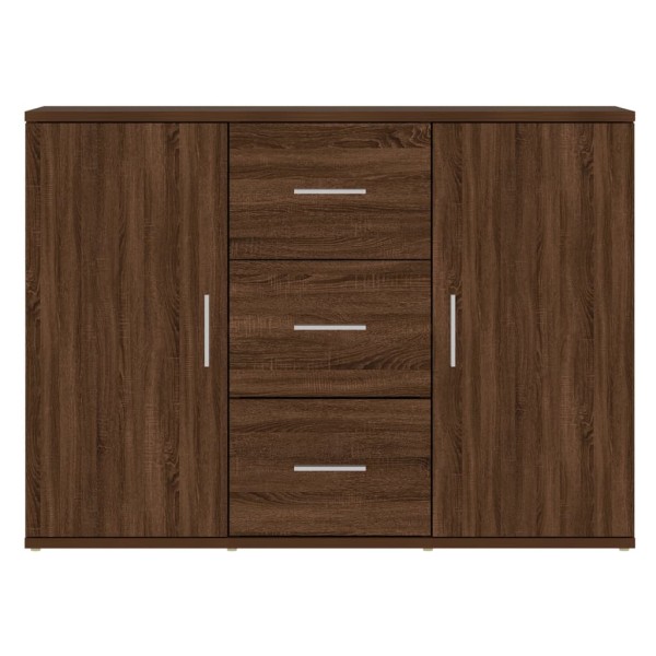 Aparador de madera contrachapada roble marrón 91x29,5x65 cm Aparador de madera contrachapada roble marrón 91x29,5x65 cm