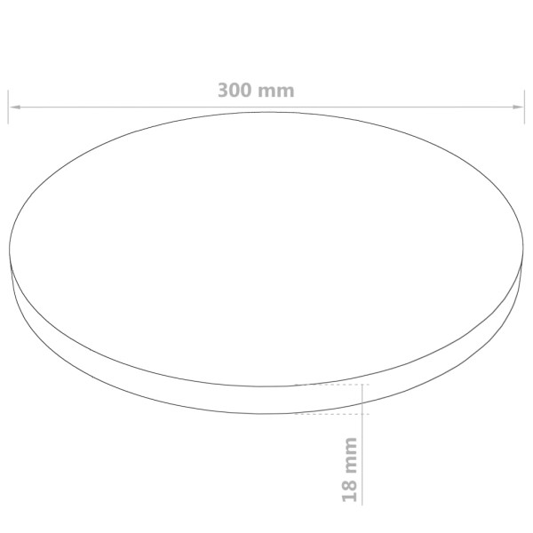 Tablero de mesa redondo MDF 300x18 mm Tablero de mesa redondo MDF 300x18 mm