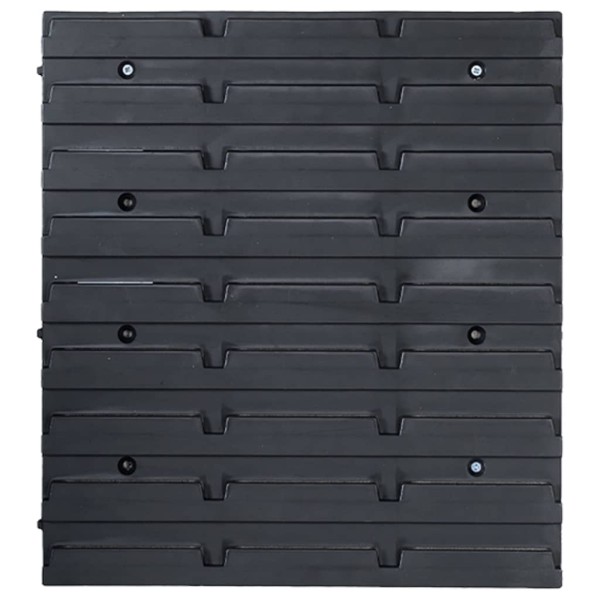 Kit de cajas de almacenaje 48 pzas paneles de pared azul negro Kit de cajas de almacenaje 48 pzas paneles de pared azul negro
