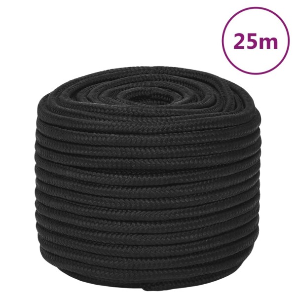 Cuerda de barco polipropileno negro intenso 12 mm 25 m Cuerda de barco polipropileno negro intenso 12 mm 25 m