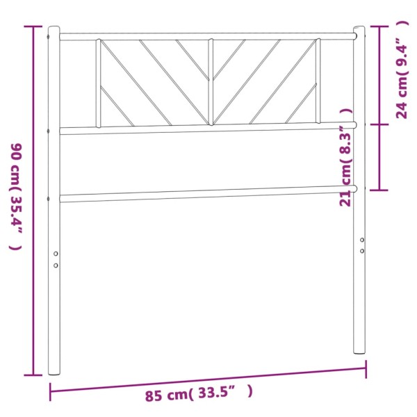 Cabecero de metal negro 80 cm Cabecero de metal negro 80 cm