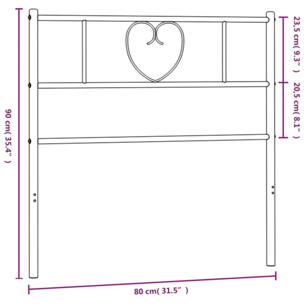 Cabecero de metal blanco 75 cm Cabecero de metal blanco 75 cm