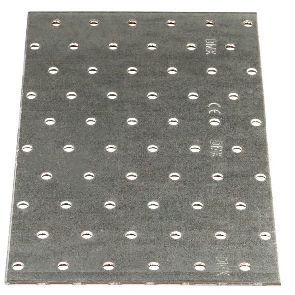 Placas perforadas 20 uds acero galvanizado 2 mm 200x120 mm Placas perforadas 20 uds acero galvanizado 2 mm 200x120 mm