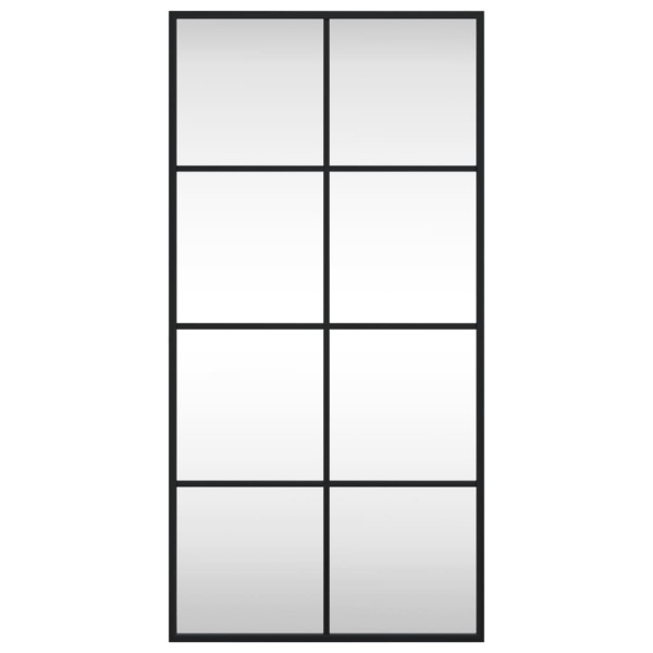 Espejo de pared rectangular de hierro negro 40x80 cm Espejo de pared rectangular de hierro negro 40x80 cm