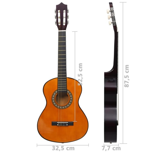 Set de guitarra clásica para niños principiantes 8 pzas 1/2 34" Set de guitarra clásica para niños principiantes 8 pzas 1/2 34"