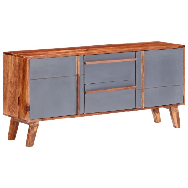 Aparador de madera maciza de Sheesham gris 120x30x55 cm Aparador de madera maciza de Sheesham gris 120x30x55 cm