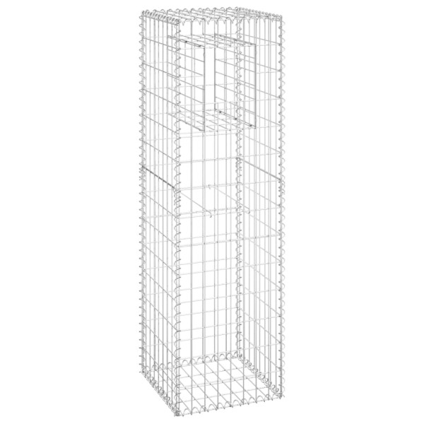 Cestas postes de gaviones 2 unidades hierro 40x40x140 cm Cestas postes de gaviones 2 unidades hierro 40x40x140 cm
