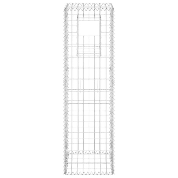 Cestas postes de gaviones 2 unidades hierro 40x40x140 cm Cestas postes de gaviones 2 unidades hierro 40x40x140 cm