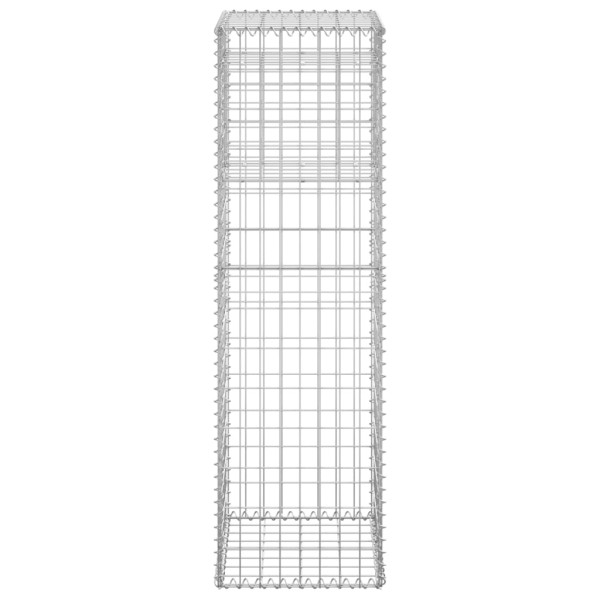 Cestas postes de gaviones 2 unidades hierro 40x40x140 cm Cestas postes de gaviones 2 unidades hierro 40x40x140 cm