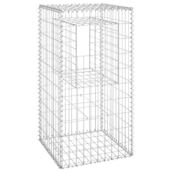 Cesta poste de gaviones de hierro 50x50x100 cm Cesta poste de gaviones de hierro 50x50x100 cm