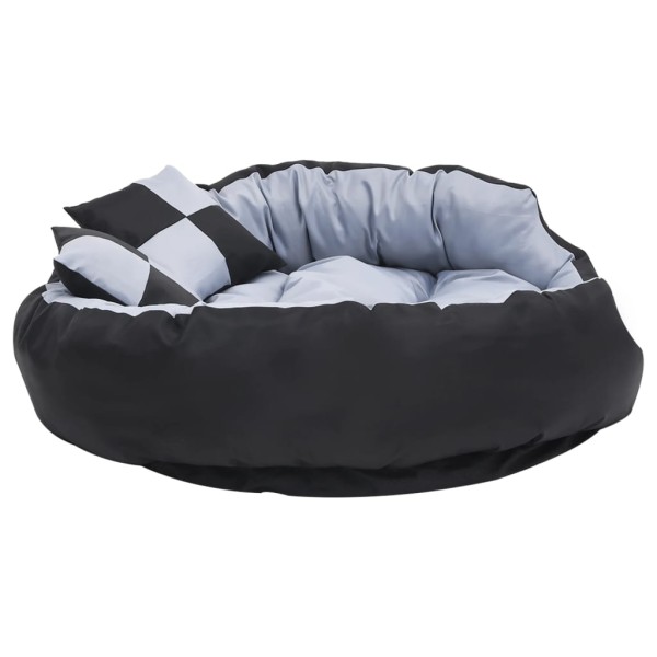 Cojín para perro reversible y lavable gris y negro 110x80x23 cm Cojín para perro reversible y lavable gris y negro 110x80x23 cm