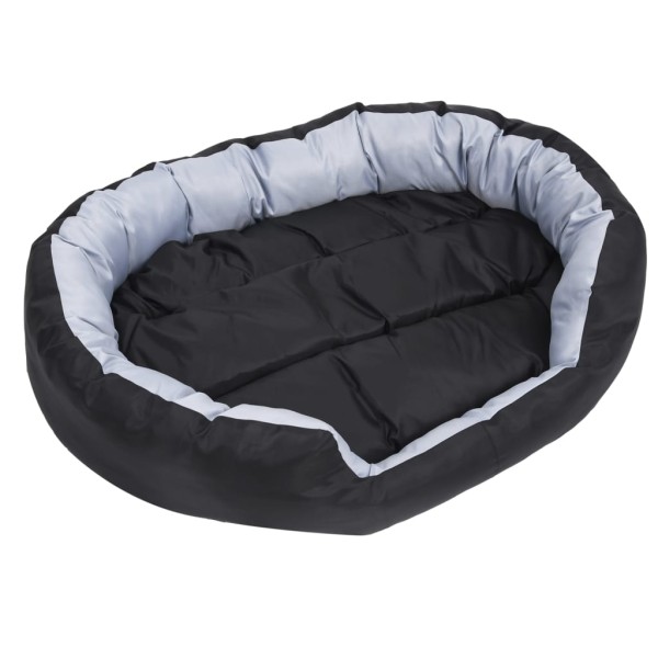 Cojín para perro reversible y lavable gris y negro 110x80x23 cm Cojín para perro reversible y lavable gris y negro 110x80x23 cm