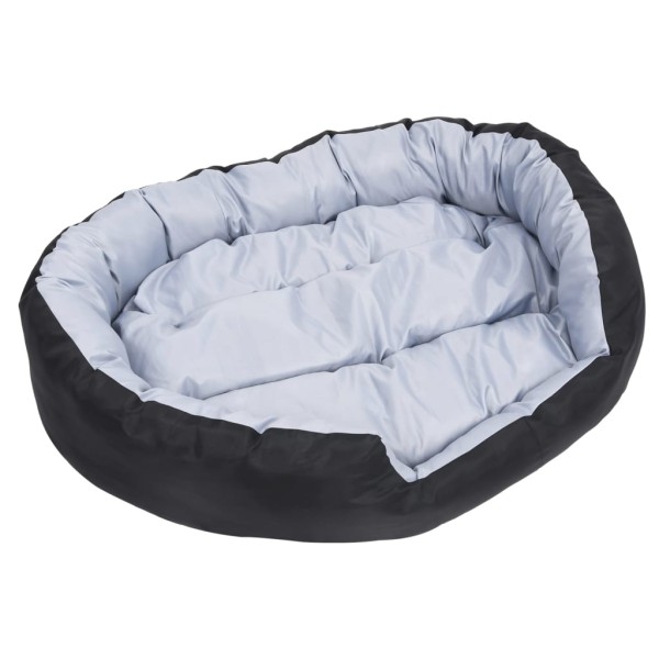 Cojín para perro reversible y lavable gris y negro 110x80x23 cm Cojín para perro reversible y lavable gris y negro 110x80x23 cm
