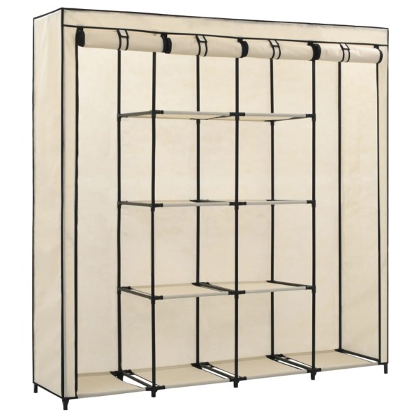 Armario con 4 compartimentos color crema 175x45x170 cm Armario con 4 compartimentos color crema 175x45x170 cm