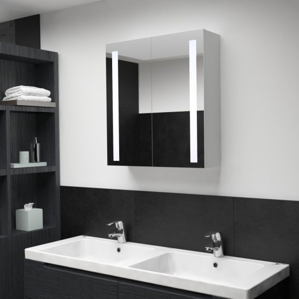 Mueble de baño con espejo LED 60x14x62 cm Mueble de baño con espejo LED 60x14x62 cm