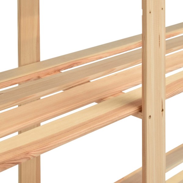 Estantería almacenaje 5 niveles madera pino maciza 500 kg Estantería almacenaje 5 niveles madera pino maciza 500 kg