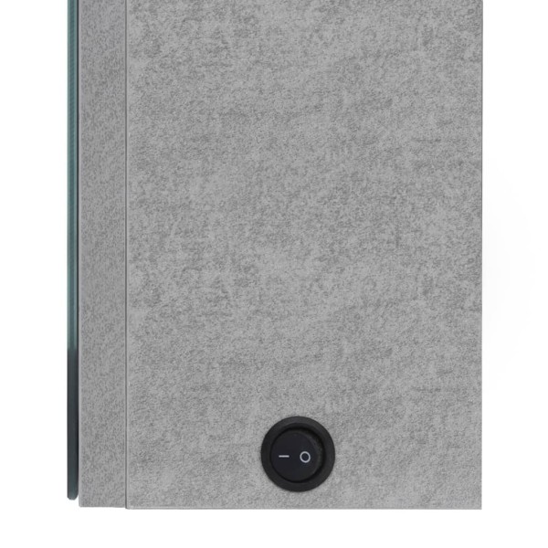 Armario de baño con espejo LED gris hormigón 80x12x68 cm Armario de baño con espejo LED gris hormigón 80x12x68 cm