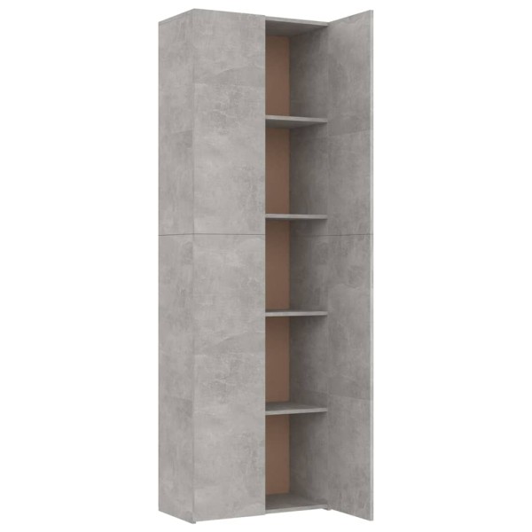 Armario de oficina de contrachapado gris hormigón 60x32x190 cm Armario de oficina de contrachapado gris hormigón 60x32x190 cm
