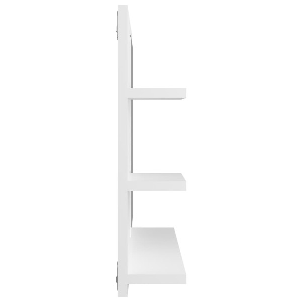 Espejo de baño madera contrachapada blanco 60x10,5x45 cm Espejo de baño madera contrachapada blanco 60x10,5x45 cm