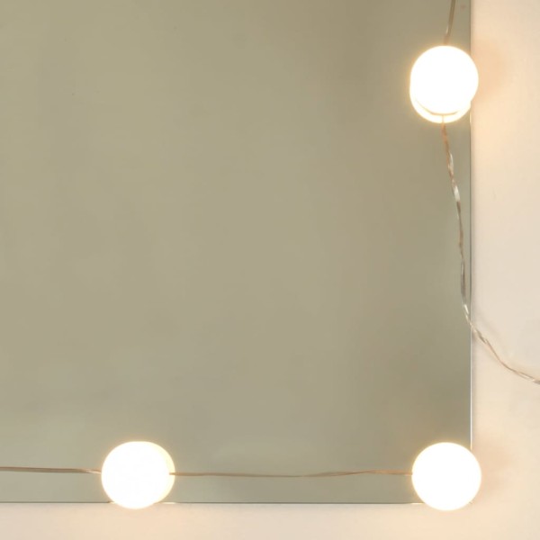 Mueble con espejo y LED blanco 60x31,5x62 cm Mueble con espejo y LED blanco 60x31,5x62 cm