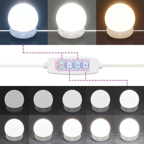 Mueble con espejo y LED blanco 60x31,5x62 cm Mueble con espejo y LED blanco 60x31,5x62 cm