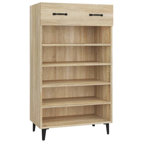 Mueble zapatero madera contrachapada roble Sonoma 60x35x105 cm Mueble zapatero madera contrachapada roble Sonoma 60x35x105 cm
