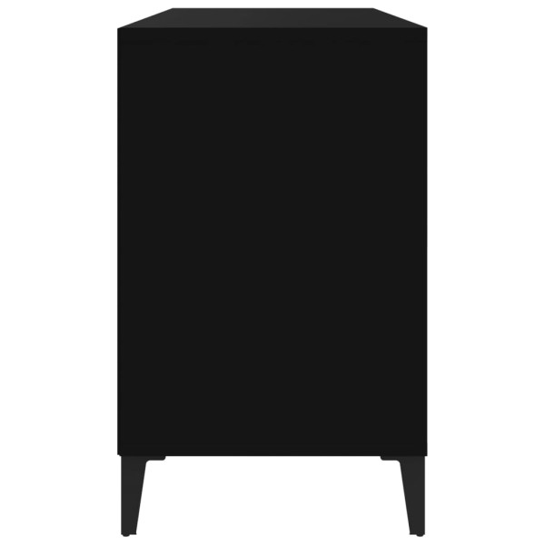 Mueble zapatero madera contrachapada negro 102x36x60 cm Mueble zapatero madera contrachapada negro 102x36x60 cm