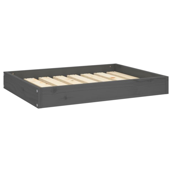 Cama para perros madera maciza de pino gris 71,5x54x9 cm Cama para perros madera maciza de pino gris 71,5x54x9 cm