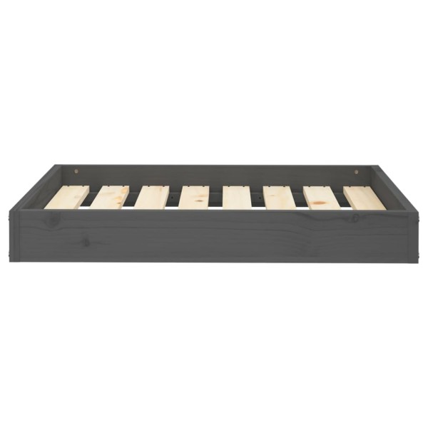 Cama para perros madera maciza de pino gris 71,5x54x9 cm Cama para perros madera maciza de pino gris 71,5x54x9 cm