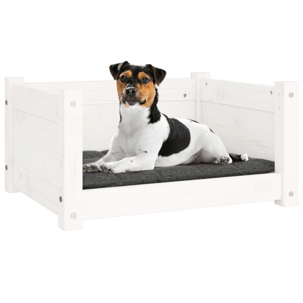 Cama para perros madera maciza de pino blanco 55,5x45,5x28 cm Cama para perros madera maciza de pino blanco 55,5x45,5x28 cm