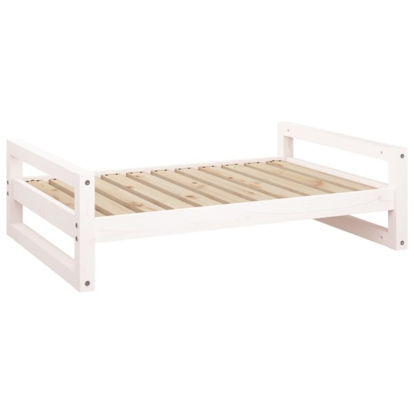 Cama para perros madera maciza de pino blanco 95,5x65,5x28 cm Cama para perros madera maciza de pino blanco 95,5x65,5x28 cm