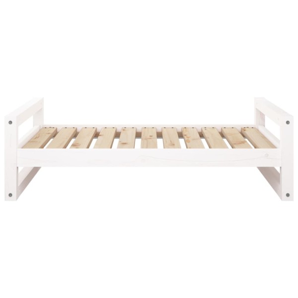 Cama para perros madera maciza de pino blanco 95,5x65,5x28 cm Cama para perros madera maciza de pino blanco 95,5x65,5x28 cm