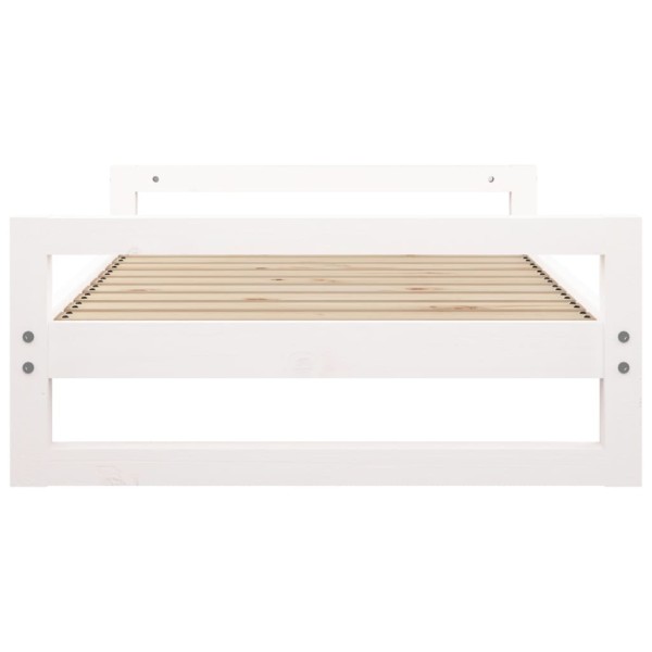 Cama para perros madera maciza de pino blanco 95,5x65,5x28 cm Cama para perros madera maciza de pino blanco 95,5x65,5x28 cm