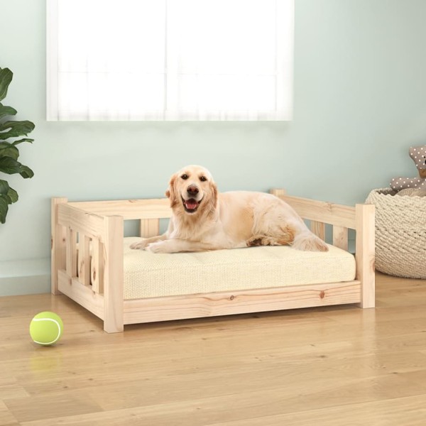 Cama para perros madera maciza de pino 75,5x55,5x28 cm Cama para perros madera maciza de pino 75,5x55,5x28 cm