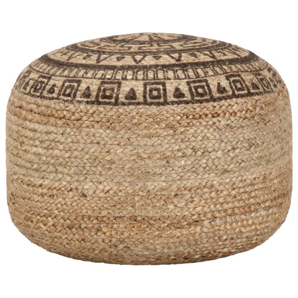 Puf tejido a mano marrón 45x30 cm yute Puf tejido a mano marrón 45x30 cm yute