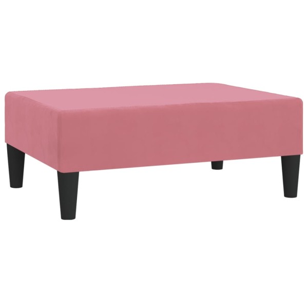 Reposapiés de terciopelo rosa 78x56x32 cm Reposapiés de terciopelo rosa 78x56x32 cm