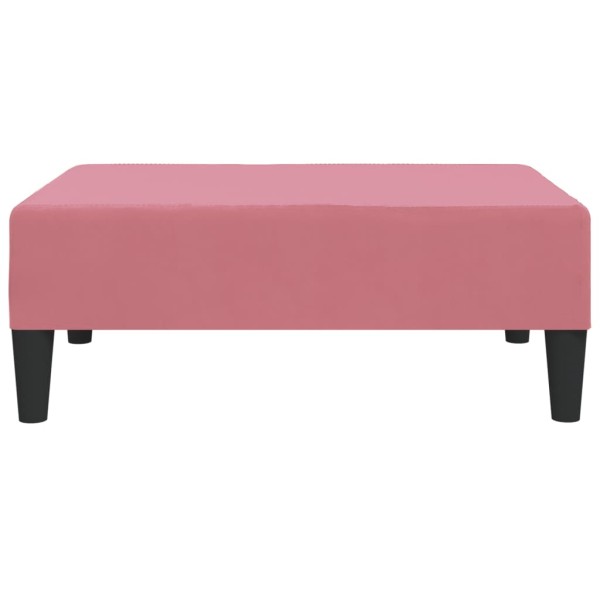 Reposapiés de terciopelo rosa 78x56x32 cm Reposapiés de terciopelo rosa 78x56x32 cm