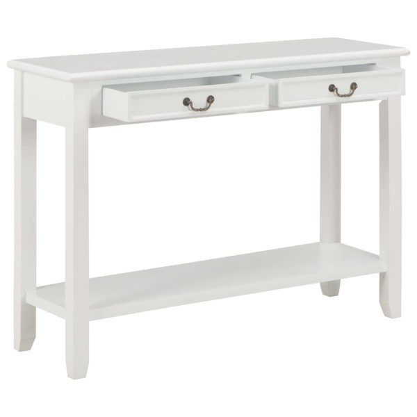 Mesa consola de madera blanco 110x35x80 cm Mesa consola de madera blanco 110x35x80 cm