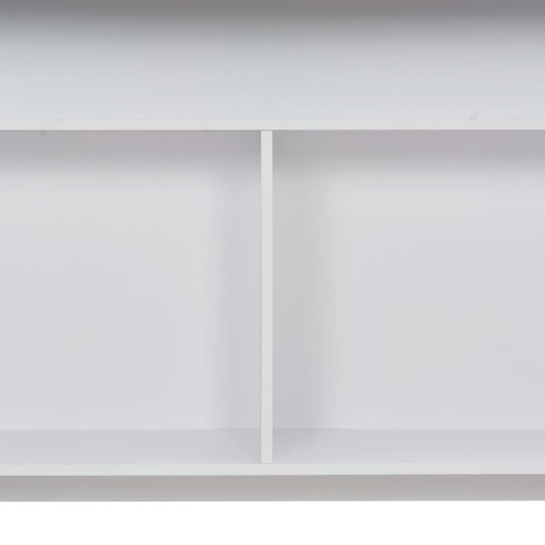 Mesa de bar con 2 tableros blanca 130x40x120 cm