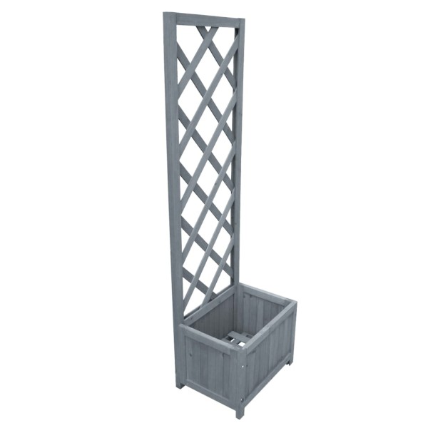 Jardinera enrejada madera maciza de abeto 40x30x135 cm Jardinera enrejada madera maciza de abeto 40x30x135 cm