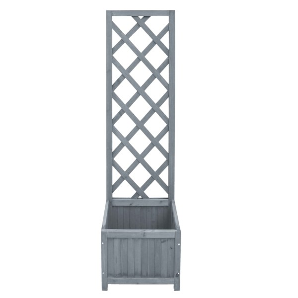 Jardinera enrejada madera maciza de abeto 40x30x135 cm Jardinera enrejada madera maciza de abeto 40x30x135 cm