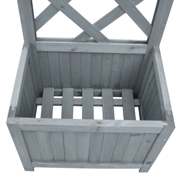 Jardinera enrejada madera maciza de abeto 40x30x135 cm Jardinera enrejada madera maciza de abeto 40x30x135 cm