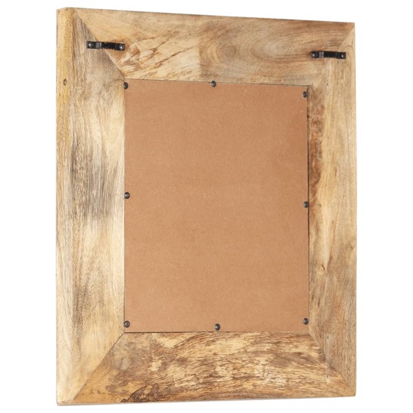 Espejo tallado a mano madera maciza de mango 50x50x2,5 cm