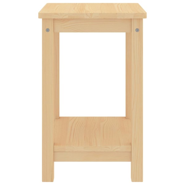 Mesita de noche madera de mango color madera clara 40x30x50 cm