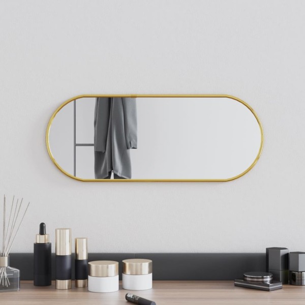 Espejo de pared ovalado dorado 50x20 cm Espejo de pared ovalado dorado 50x20 cm