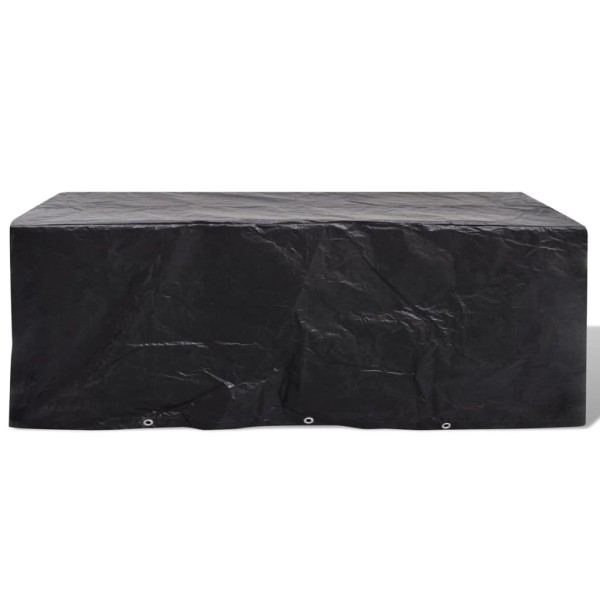 Funda de muebles de jardín 2 uds set ratán 8 personas 10 ojales Funda de muebles de jardín 2 uds set ratán 8 personas 10 ojales