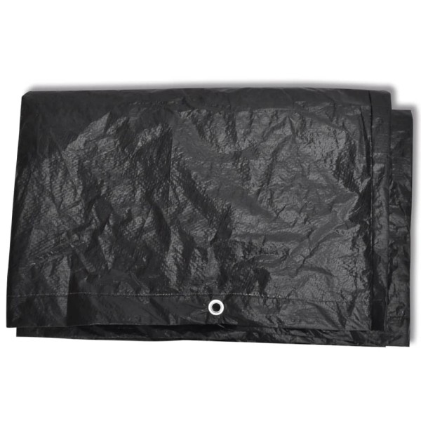 Funda de muebles de jardín 2 uds set ratán 8 personas 10 ojales Funda de muebles de jardín 2 uds set ratán 8 personas 10 ojales
