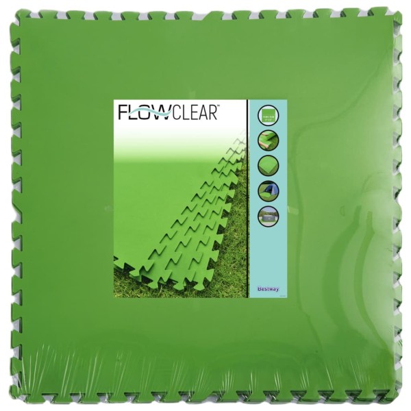 Bestway Suelo protector para piscina Flowclear 9 uds verde 5,47 Bestway Suelo protector para piscina Flowclear 9 uds verde 5,47